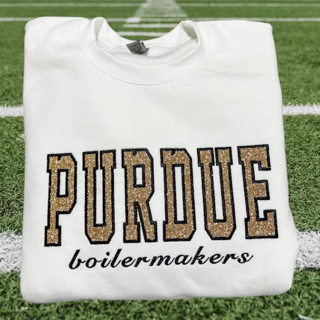 Purdue  Embroidered Sweatshirt 