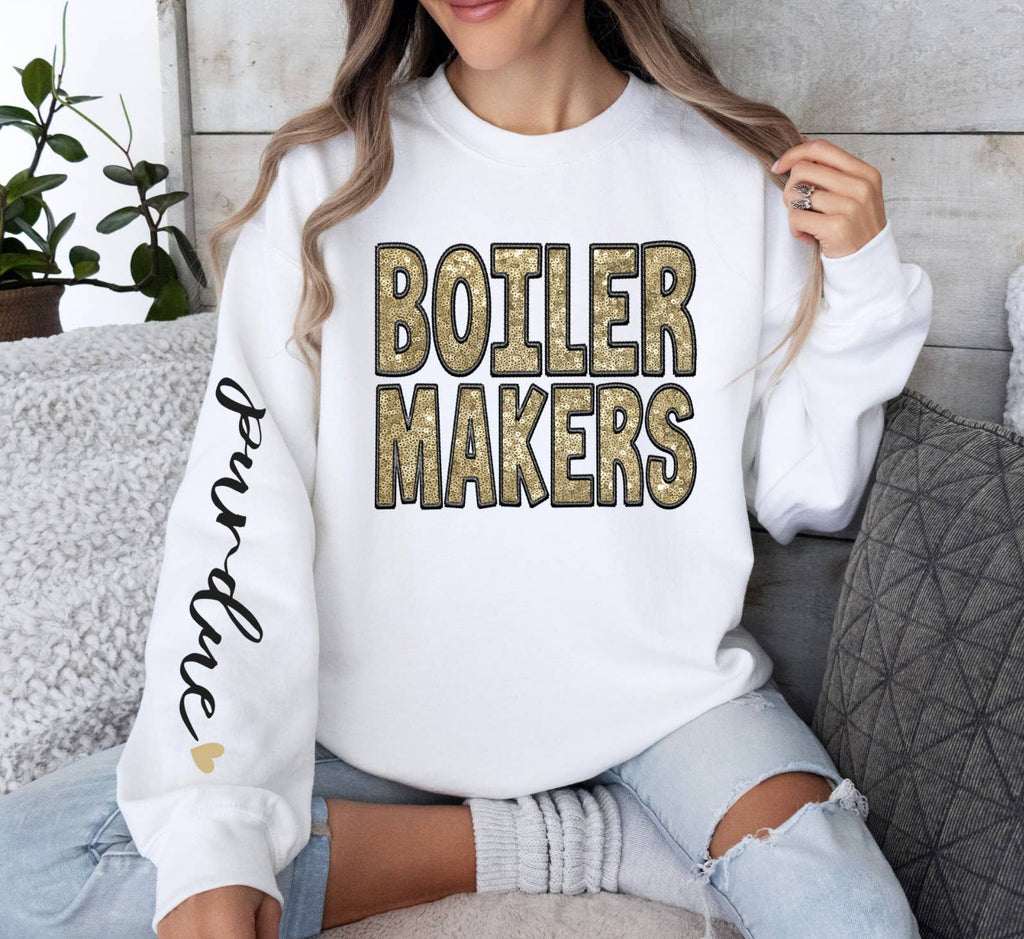 Purdue Crewneck Sequins Sweatshirt