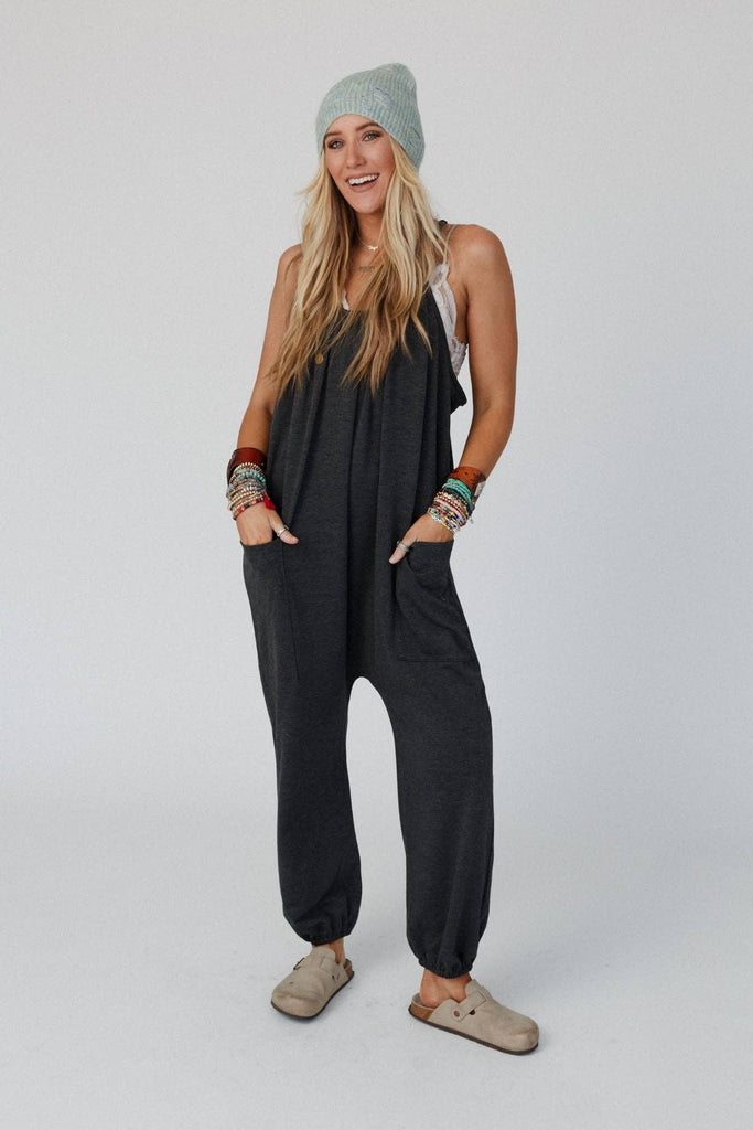 Comfort Zone Pocketed Jumpsuit