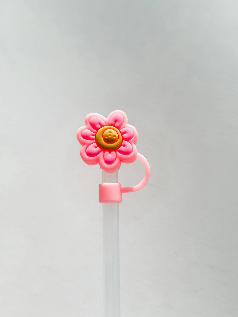 Straw Cover "Happy Flower"