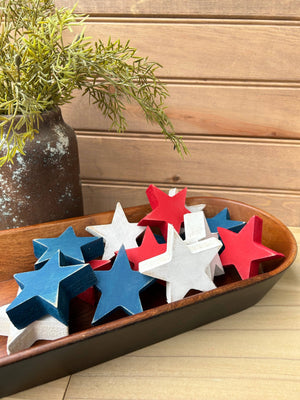 Primitive/Rustic Fourth of July MINI Bowl Filler Wood Stars